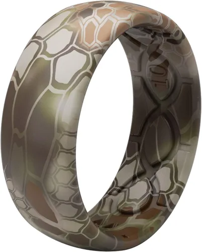 Vista 6 de Groove Life Anillo de boda de silicona de camuflaje para hombre Highlander