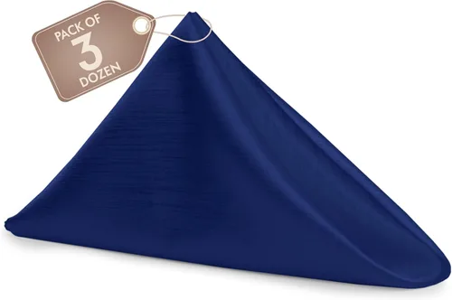 Vista 188 de Ultimate Textile -1 docena - Reversible Shantung Satin - Majestic - Servilletas de tela Majestic de 17 x 17 pulgadas color azul pizarra