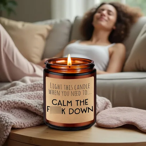 Vista 4 de Miracu Vela calmante, regalos para aliviar el estrés para mujeres, regalos relajantes para hombres, personas, artículos para aliviar la ansiedad
