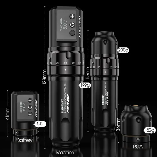 Vista 6 de MAST TATTOO Batería inalámbrica para máquina de lápiz de tatuaje Fold Pro