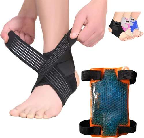 Vista 10 de BodyMoves Tobillera para niños Plus bolsa de hielo frío y caliente (azul activo, pequeño para niños pequeños (EE.UU. 12-3))
