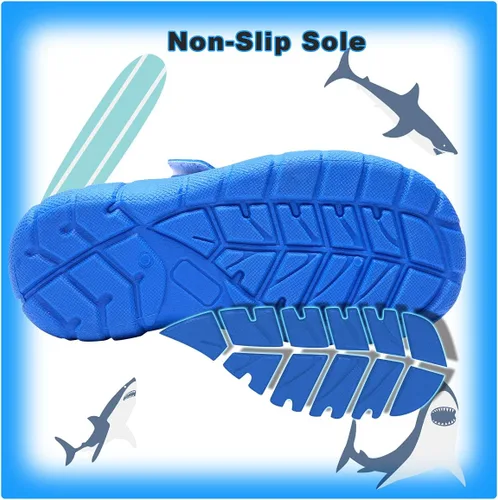 Vista 5 de WateLves Zapatos acuáticos para niñas y niños, de secado rápido, calcetines acuáticos para playa, natación, piscina, sandalias al aire libre