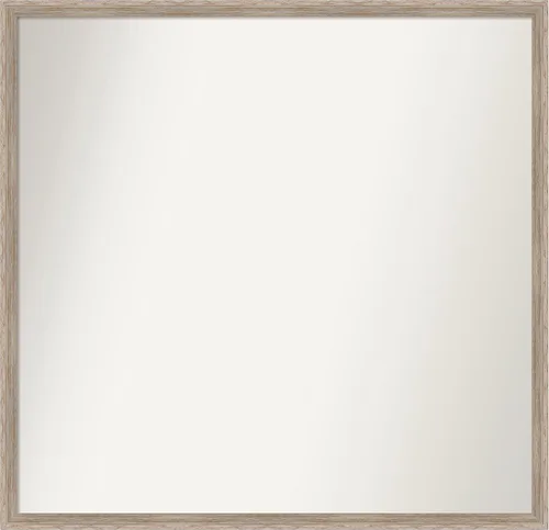 Vista 7 de Amanti Art Espejo de baño blanco para sobre el fregadero, 24 x 27 pulgadas, espejo de tocador rectangular con cuña de madera dura, marco de madera