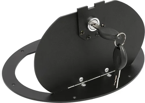 Vista 4 de KUAFU Puerta del tanque de combustible con cerradura compatible con Humvee Hummer H1 cualquier modelo M998 M1123 M1045 con recubrimiento en polvo