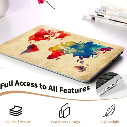 Vista 4 de Funda compatible con MacBook Air de 15 pulgadas 2025 2024 2023 versión M4 A3241 M3 A3114 A2941 M2 con pantalla de retina líquida y Touch ID, carcasa