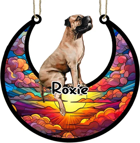 Vista 36 de LOVELYPOD Adorno de Navidad personalizado para perro pastor australiano, atrapasoles conmemorativo, adorno de Navidad de pastor australiano