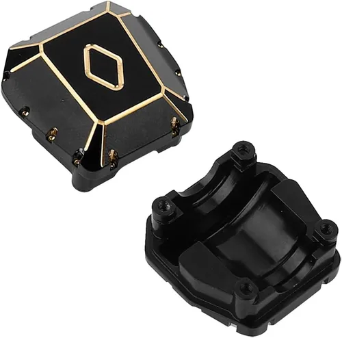 Vista 3 de Cubierta diferencial de latón resistente para carcasa de eje Axial SCX10 PRO, efecto de contrapeso, revestimiento duro negro, mecanizado CNC, 1