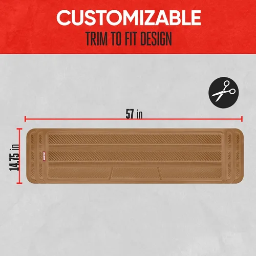 Vista 3 de Motor Trend Tapete para asiento trasero, alfombrilla de goma para la segunda o tercera fila de coche, SUV, furgoneta, protección interior completa