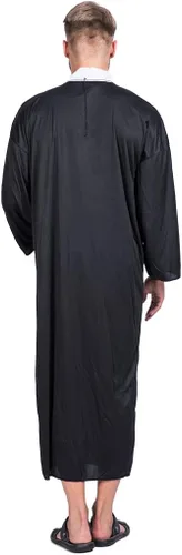 Vista 4 de eraspooky adulto Medieval Sacerdote Robe Costume talla única Negro
