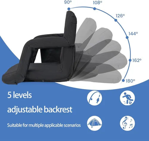 Vista 3 de Easy Carry Heated Foldable Chair with 3 Heat Setting Small Outdoor Seat Easy to Use for Camping Sports Event