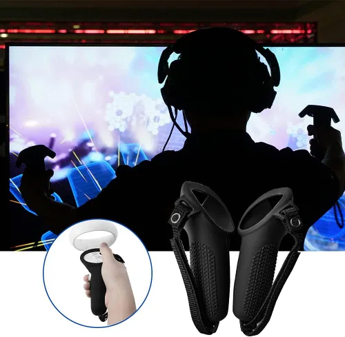 Vista 4 de EKDJKK Cubierta de agarre para control táctil cubierta de mango de realidad virtual de repuesto funda protectora con mango antilanzamiento