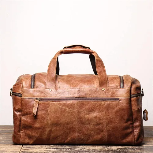 Vista 3 de Ztimi Bolsa de viaje portátil para hombre de gran capacidad, bolsa de mensajero de hombro esmerilado, bolsa de equipaje de viaje de negocios
