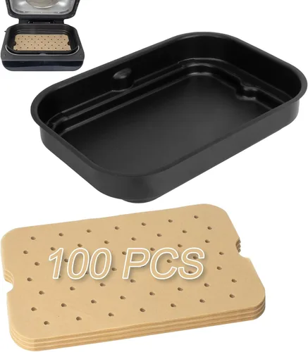 Vista 8 de Foodi XL Grill Combo cesta para verduras y sonda de carne para Ninja FG551/FG550 Foodi XL Grill, cesta antiadherente para freidora de aire Ninja