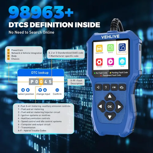 Vista 7 de Herramienta de Medición y Diagnóstico del Sistema de Motocicleta, Escáner Moto OBD2 con Prueba de Voltaje, Lector de Códigos de Fallas