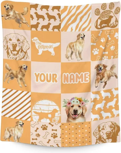 Vista 20 de Golden Retriever - Manta para niñas, tamaño de regazo de 30 x 40 pulgadas, manta de felpa suave y mullida, manta colorida y linda para sala de estar