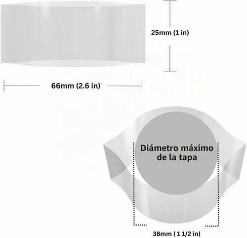 Vista 2 de Banda retráctil perforada blanca de 2.598 x 0.984 in para botellas, se adapta a 1 1/4" a 1 1/2" de diámetro - Paquete de 250