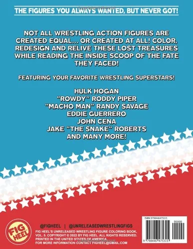 Vista 2 de Fig Heel's Unreleased Wrestling Figure Coloring Book, Vol. 5