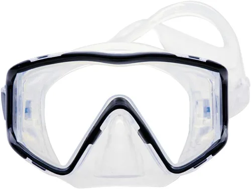 Vista 3 de EVO Tiburon Máscara de buceo panorámica de 3 lentes - Máscara de buceo - Máscaras de buceo para adultos - Accesorios de buceo - Equipo de buceo Negro