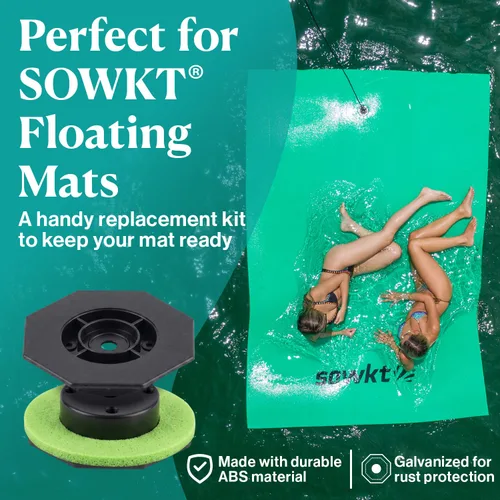 Vista 5 de Accesorios para tapetes flotantes (kit de ataduras, ojales y correas) Complete Floating Mat Kit: Bungee Tether, Grommet Hardware & Storage Straps