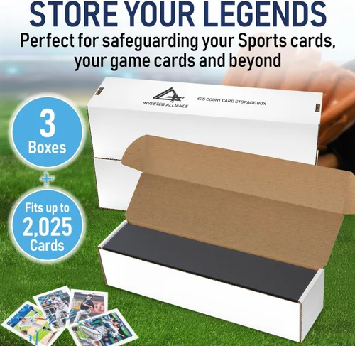 Vista 2 de Caja de Almacenamiento Premium para Tarjetas Coleccionables de Deportes, Béisbol, Fútbol Americano, Baloncesto, MTG y TCG para Coleccionistas
