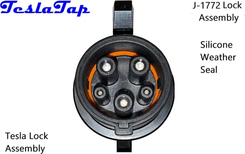Vista 3 de Adaptador Mini Tesla a J-1772 - 80 amperios - Fabricado en Estados Unidos (TTMINI80)