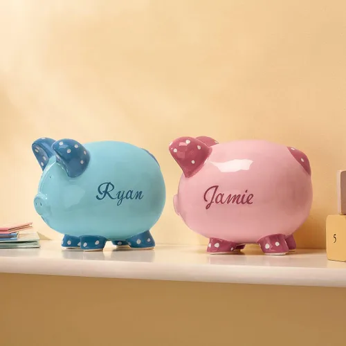 Vista 5 de Alcancía de cochinito personalizada Millas Kimball