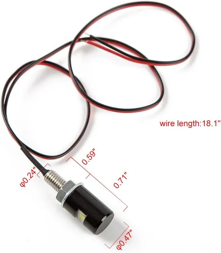Vista 5 de CZC AUTO 2 luces de matrícula, lámpara de perno de tornillo de matrícula, bombilla LED blanca de 12 V, impermeable, impermeable, impermeable