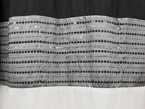 Vista 3 de Kashi Home Cortina de ducha Ibiza 70x72, negro y blanco