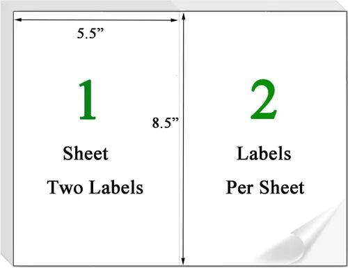 Vista 12 de 2" x 4" Shipping Labels, Printable White Sticker Labels for Laser/Inkjet Printer Mailing Labels 8.5"*11" US Letter-White, 10 per Sheet Total 1000