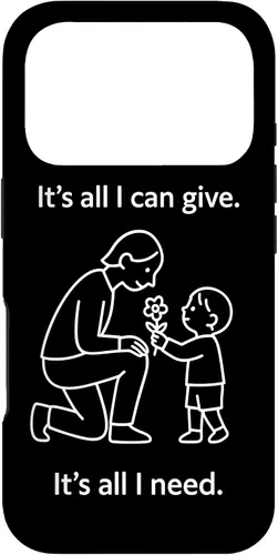 Vista 30 de Child Giving Flower to Parent Minimal Symbolic Love Design Case for iPhone 16