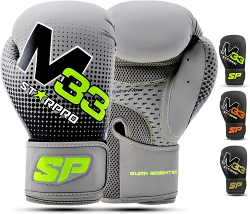 Vista 10 de Starpro Boxing Gloves with Secure Hook & Loop Closure for Men & Women - Muay Thai Training Sparring 8oz 10oz 12oz 14oz 16oz