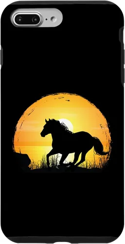 Vista 9 de iPhone 15 Sunset Horse Breed Silhouette - Quarter Horse Case