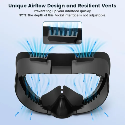 Vista 6 de Facial Interface & Face Cover Pad and Controller Grips Cover for MetaOculus Quest 3