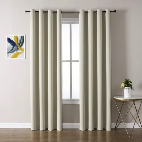 Vista 78 de ChrisDowa - Cortinas cortas para ventana de 40 pulgadas para dormitorio - Cortinas cortas con ojales y aislamiento térmico para oscurecer