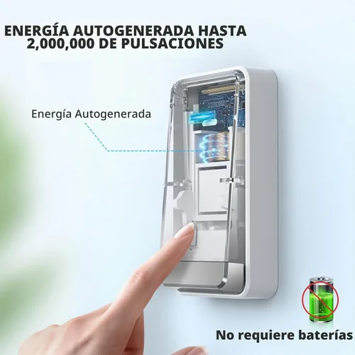 Vista 3 de TECKNET Timbre Inalámbrico, Timbre Autoalimentado, Timbre Inalámbrico de 0-110db con Enchufe para Casa y Aula, Timbre de Puerta Impermeable IP66