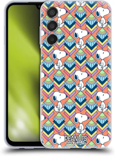Vista 180 de Head Case Designs Snoopy Deco Dreams - Funda de gel con licencia oficial de Peanuts Blue Pattern [protección de grado militar] compatible con Google