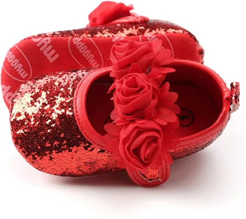 Vista 5 de OAISNIT Mary Jane - Zapatos de cuna para bebé con diadema