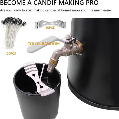 Vista 4 de Wax Melter for Candle Making Candle, Wax Melting Pot, Large Commercial Candle Maker Machine with Pour Spout and Temperature Control Home (6L)