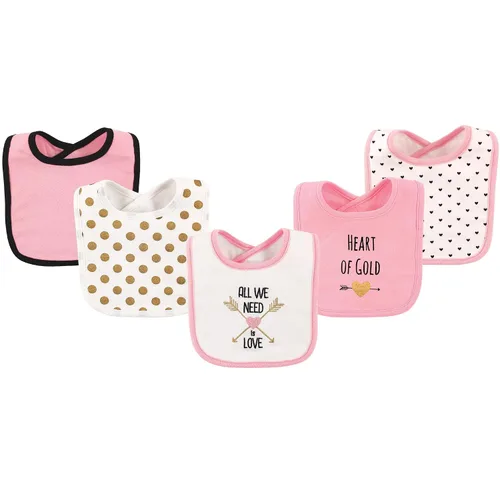 Vista 14 de Hudson Baby Baberos unisex de algodón para bebé, nube rosa, talla única (paquete de 2)
