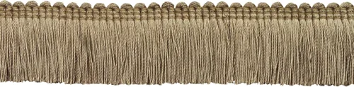 Vista 7 de 1 1/2 pulgadas de largo (1.4 in) colección Basic Solid Brocha brillante con flecos (0150SB), Bistro Beige Multicolor #PR02
