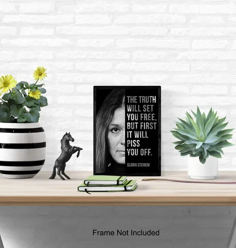 Vista 4 de Gloria Steinem, decoración de habitación para mujer, decoración de pared para el hogar, dormitorio, regalo feminista para ella, novia, esposa, gay
