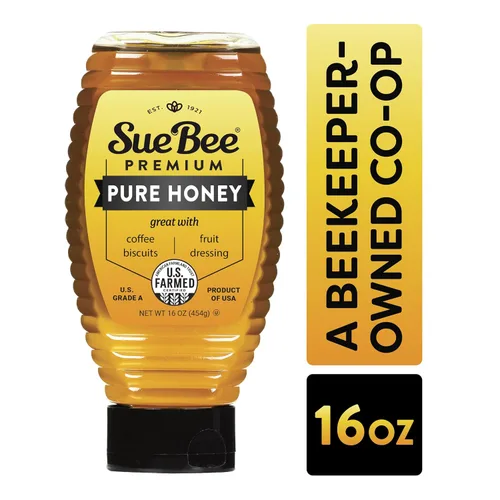 Vista 10 de Sue Bee Miel pura premium de apicultores de EE. UU., 16 onzas