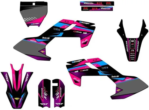 Vista 7 de Kit de base gráfica Mini TC 50 Surge Black Senge 2018-2023 compatible con Husqvarna