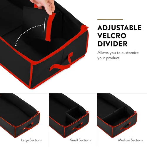 Vista 5 de ZOBER Organizador de papel de regalo, contenedores de almacenamiento de papel de regalo de 40 pulgadas con bolsillos interiores para lazos
