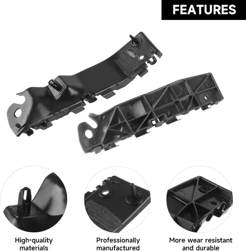 Vista 6 de 1 par de soporte de parachoques delantero izquierdo y derecho compatible con Ford Explorer 2011-2015 para Ford Police Interceptor Utility 2013-2015