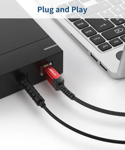 Vista 6 de JSAUX Cable de impresora USB 3.0, tipo A macho a B 3.0 macho (1M/3.3ft) Cable USB 3.0 tipo B trenzado de nylon compatible con estación
