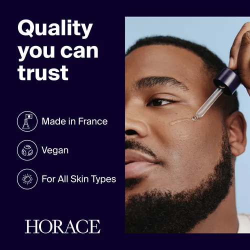Vista 5 de HORACE Suero Facial de Ácido Hialurónico + Pantenol para Hombres – Tratamiento Facial Hidratante Avanzado para Piel Seca, Líneas de Deshidratación