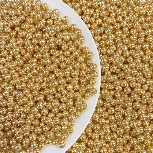 Vista 8 de PhilaeEC Perlas doradas de 0.551 in de tamaño para decoración de pasteles, dulces comestibles, para hornear, galletas, cupcakes, bodas, fiestas, San