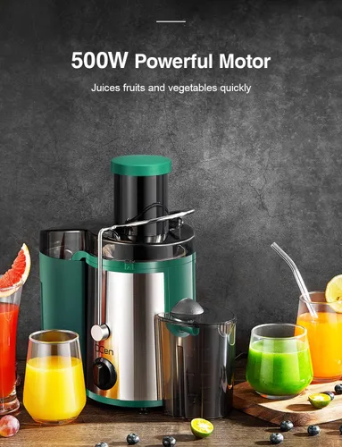 Vista 5 de Qcen 500W Juicer Machine Green y Electric Citrus Juicer Exprimidor Paquete