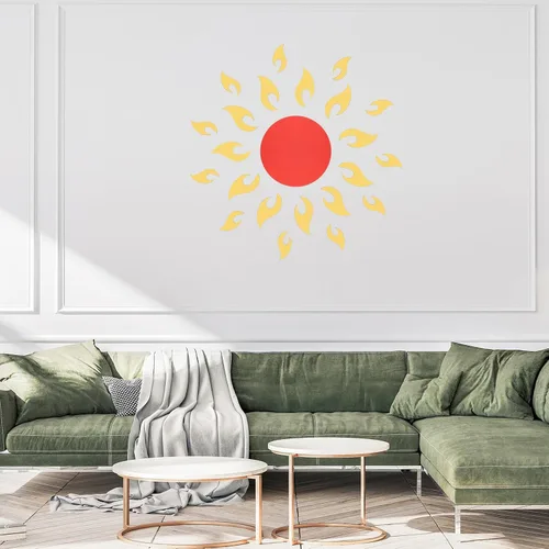 Vista 6 de uxcell Adhesivos acrílicos para pared, 1 juego de calcomanías autoadhesivas extraíbles de flores de sol para el hogar, sala de estar, dormitorio